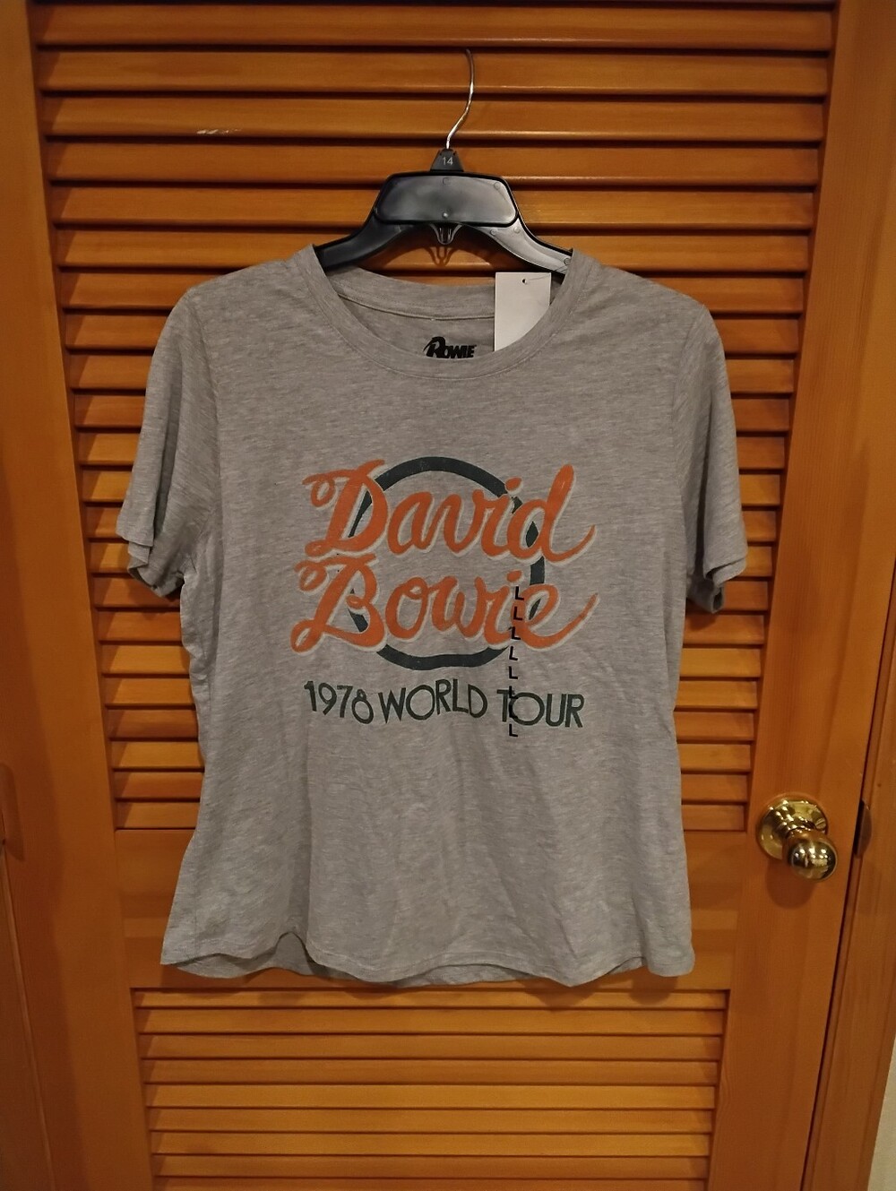 NWT Large David Bowie Tee In Light Grey